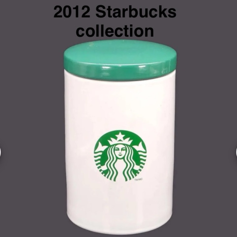 Starbucks large coffee canister. Green Mermaid branding  logo 9.5 tall ⭐️⭐️⭐️⭐️